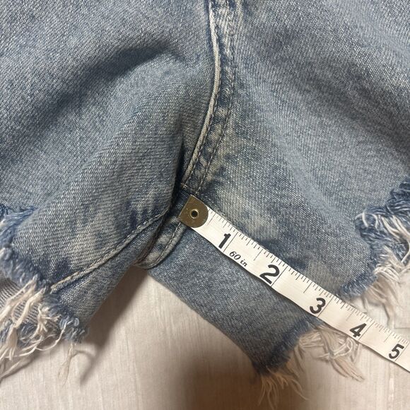 Womens Denim Jean Shorts 29R By AG Alexxis High Waist Y2K vibe Cutoff Distressed - Picture 5 of 9